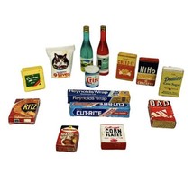 Vtg Dollhouse Miniature Accessories Lot Packaged Food Wine Ritz Crackers 9 Lives - £11.14 GBP