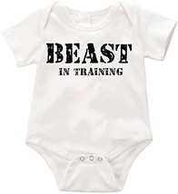 VRW Beast in Training Unisex Creeper Romper Birthday Baby Reveal Baby Sh... - £11.59 GBP