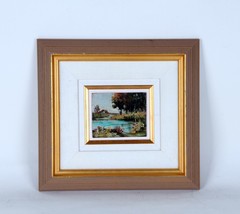 &quot;Lily Pond&quot; by Giralt Lerin, Oil on Board, 4x5, Framed - £686.47 GBP