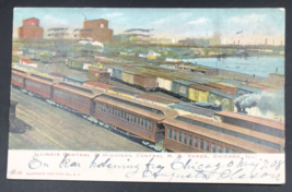 1908 Illinois Central &amp; Michigan Central Railroad Yards IC &amp; MC Chicago Postcard - £11.11 GBP