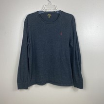 Polo Ralph Lauren Mens Long Sleeve T-Shirt Black Crew Neck Cotton Tee Si... - $14.03