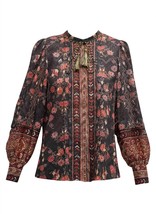 Kobi Halperin laurena blouse in Black Multi - size L - $218.79