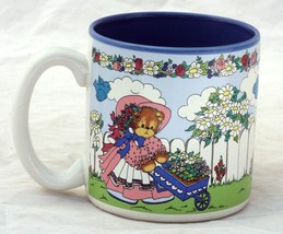 Coffee Mug w/ Lucy Rigg original art Teddy Bear in Garden Lucy &amp; Me Cup ... - $12.50