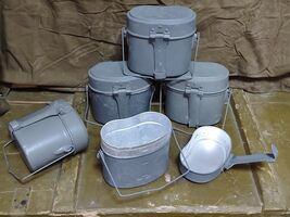 1pcs Original East German Field Grey Mess Kit Aluminium Field Gear Cooki... - $33.66