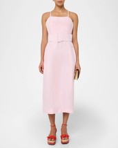 Rosie Assoulin Artichoke Sleeveless Belted Midi Dress Blush - $12,651.66 MXN