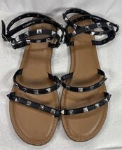 Time And Tru Gladiator Straps Pyramid Stud Womens Size 9 Flat Sandals - $7.87