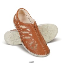 The Lady&#39;s Breathable Leather Slip Ons Shoes Camel\Tan 10 Propet - £29.84 GBP