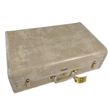 Vtg 50s Samsonite 21&quot; Hardshell Beige Marble Suitcase Luggage Shwayder Bros 4521 - £29.30 GBP