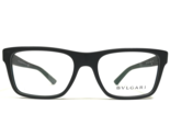Bvlgari Eyeglasses Frames 3024 5313 Matte Black Silver Square Full Rim 5... - $205.48