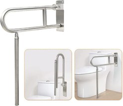 Flip Up Grab Bars For Bathroom Toilet Rails Handicap Grab Bars Shower Safety - £103.74 GBP