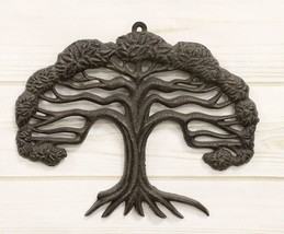 Cast Iron Celtic Tree of Life With Detailed Branch And Root Systems Wall Decor - £19.76 GBP