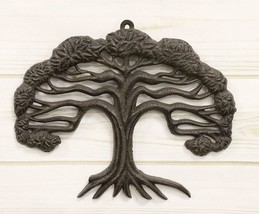 Cast Iron Celtic Tree of Life With Detailed Branch And Root Systems Wall Decor - £18.77 GBP