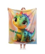Custom Dinosaur Name Blanket for Kids – Personalized Adventure Throw – Soft Gift - $34.00 - $67.00