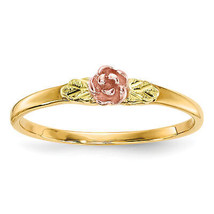 10k Tri-Color Black Hills Gold Rose Ring 10BH712 - £167.36 GBP