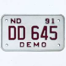 1991 United States North Dakota DEMO Special License Plate DD 645 - £14.84 GBP