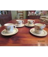 SET OF FOUR STANGL POTTERY GOLDEN BLOSSUM CUP AND SAUCERS - €16,12 EUR