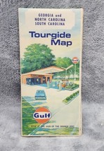 Vintage Georgia, North Carolina, South Carolina Tourgide Map Gulf 1968 P... - $9.49