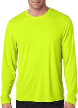 Hanes Cool DRI With Fresh IQ Long Sleeves Performance T-Shirt Hi-Viz S-3XL - $19.86