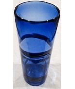 Large Margie’s Garden Blue Hand Blown Art Glass Vase With Original Label - £18.76 GBP