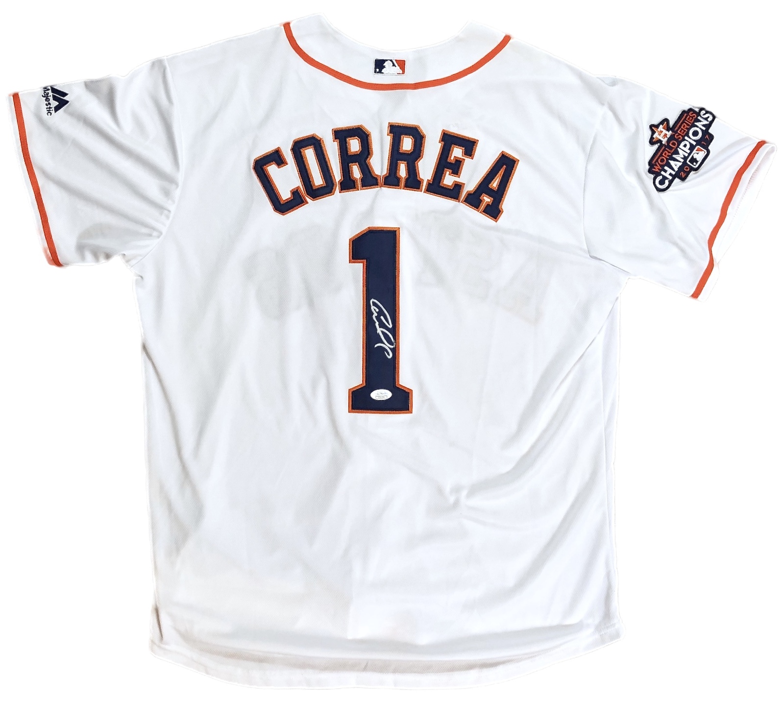 Primary image for CARLOS CORREA SIGNED Autographed Houston ASTROS W.S. 2017 JERSEY JSA CERTIFIED