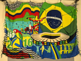 Rio 2016 Olympic Tapestry Christ The Redeemer Rio Flag Parrot Large Brig... - $141.26