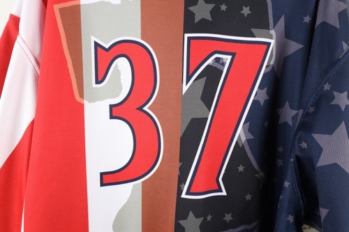 Wilson Mens 48 Game Issue July 4th Clearwater Threshers Baseball Jersey #37 Item image 8