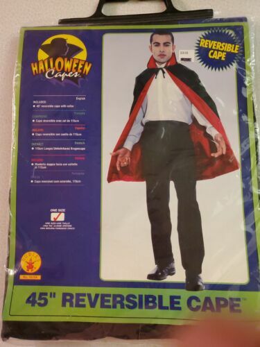 Adult Reversible Lined Red &amp; Black Cape Halloween Party Theater Costume ... - $7.91