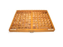 1930s to 40s Vintage Letterpress Typeset Tray - 21.75&quot; x 16.5&quot; -104 Compartmemts - £67.53 GBP