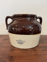 Antique Robinson Ransbottom Bean Pot Brown #4 No Lid Clay Pottery Decor Vintage - £23.34 GBP
