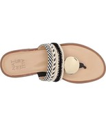 Naturalizer Womens 12 M Black White Tan Frankie Thong Sandals NIB XJ4 - $39.19