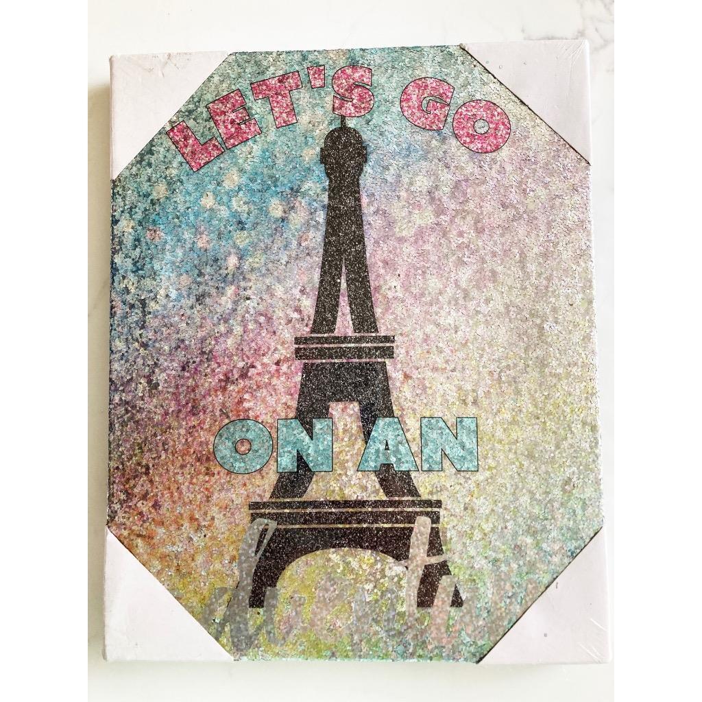 Let&#39;s Go On An Adventure Canvas Glitter Wall Art - $4.95