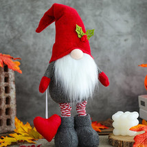 Retractable Christmas Gnome with LED Light Swedish Gnomes Scandinavian - $18.61