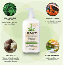 Hempz Sugarcane & Papaya Herbal Body Moisturizer, 17 Oz. image 3