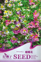 1 Pack 30 Seeds Schizanthus Pinnatus Salpiglossia Sinuata Poor Man S Orchid Salp - £4.63 GBP