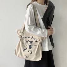 Canvas Tote Bag for Women 2022 Designer Handbag Brand Lady&#39;s Shopper Japanese St - £18.37 GBP