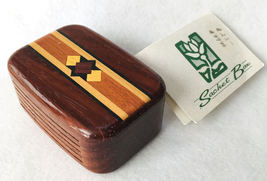 Handcrafted Inlaid Sachet Box by Heartwood Creations w/Sachet Made in US... - £19.98 GBP