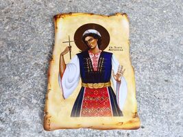 Orthodox Christian Icon of Saint Zlata of Maglen, Orthodox Icon of Sveta... - $13.00