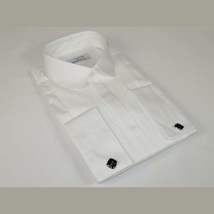 Mens CEREMONIA Tuxedo Formal Shirt 100% Cotton Turkey Slim Fit #stn 13 ata White image 4