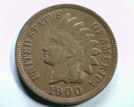 1900 S1 LAST 0/0 (ne) INDIAN CENT PENNY ABOUT UNCIRCULATED+ AU+ NICE ORI... - $95.00