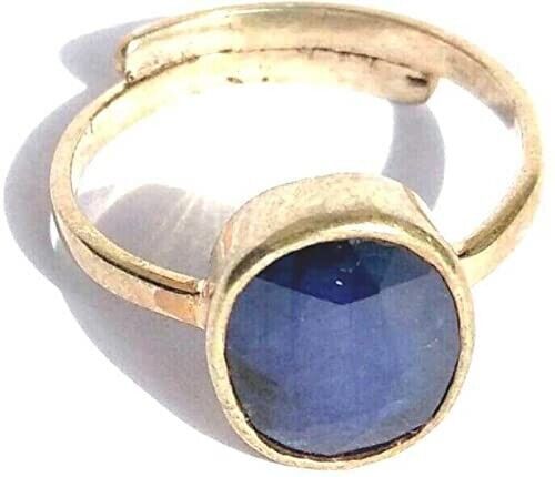 Sapphire Gemstone Panchdhatu Ring ( 9 Ratti ) With Lab Certified Stone S... - $16.85