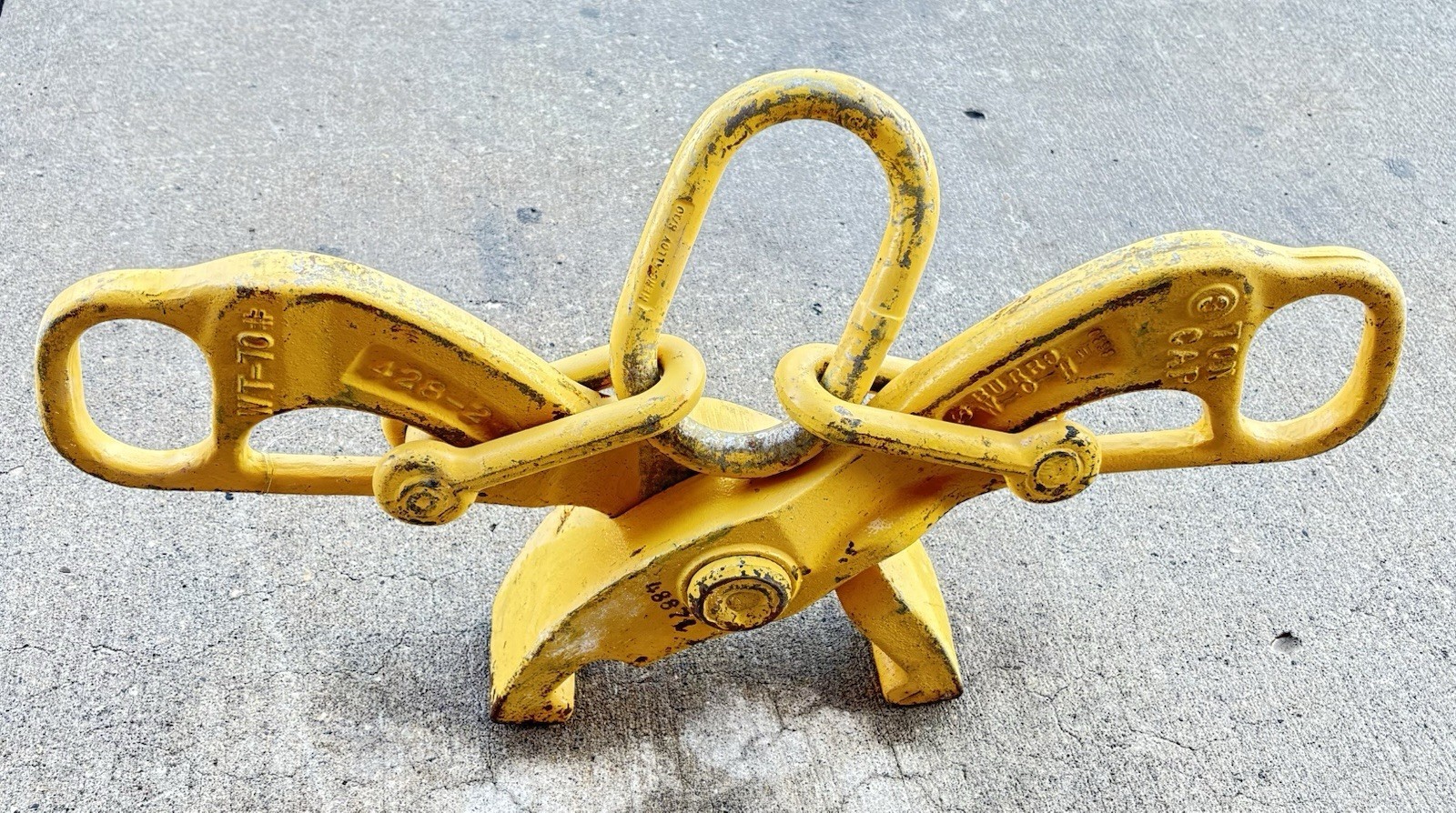 Burro 3-Ton W-C-H 428-2 Heavy Duty Rail Road Track Beam Lifting Tongs Clamp - $871.00