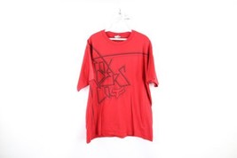 Vintage Fox Racing Mens Large Distressed Spell Out Short Sleeve T-Shirt Red - £31.07 GBP