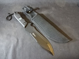 Survivor Hunting Fighting Fixed Blade Knife With Compass &amp; Sheath - $39.95