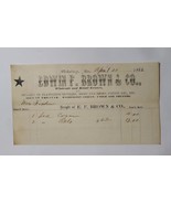 1865 Civil War Supply Invoice Edwin F.Brown Co. Vicksburg, MS - $93.50