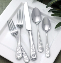 Reed &amp; Barton Berry Vine 86 Piece Stainless Flatware Set Service For 12 New - £248.90 GBP