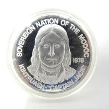 Modac Sovereign Proof Coin Indian Nation Franklin Mint .999 Fine Silver Medal - £41.01 GBP