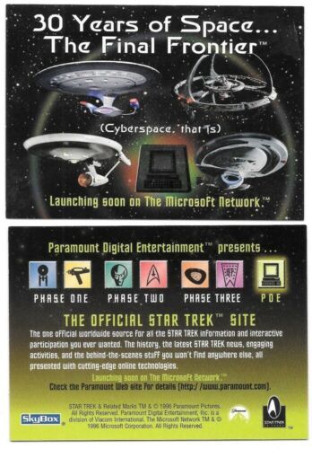 Primary image for Star Trek 30 Years of Space ... The Final Frontier Phases Promo Card 1996 Skybox