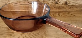 Vision Ware Corning .5 L Amber Glass Pot Sauce Pan Vintage Nice Condition - $17.99
