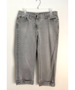 Boden Cropped Denim Grey Gray Jean Capris Size 10 L Women&#39;s  - $197.67 MXN