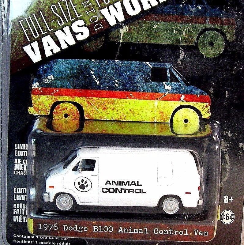 DODGE B100 ANIMAL CONTROL VAN, LIMITED EDITION GREENLIGHT 1/64 DIECAST CAR MODEL - $30.07